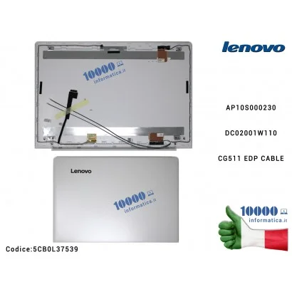 Cover LCD LENOVO IdeaPad 300-15ISK 510-15ISK 510-15IKB [BIANCO] AP10S000230 + Antenne Wi-Fi DC02001W110 CG511 EDP CABLE 5CB0L37539 FRU5CB0L37539