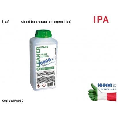 IPA060 Cleanser IPA Alcool Isopropanolo Isopropilico IPA60 [1 LT] Art.089 Detergente liquido per vaschetta vasca e sistemi ad...