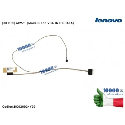 5C10J23751 Cavo Flat LCD LENOVO IdeaPad 500-15ISK Z41-70 Z51-70 [UMA] (VGA INTEGRATA) DC020024Y00 AIWZ1 EDP CMOS UMA CABLE 5C...