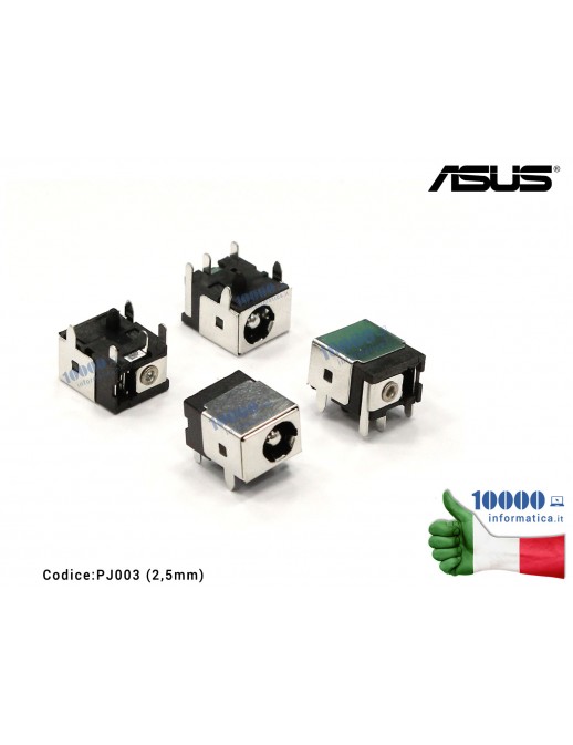 Connettore DC Power Jack PJ003 2,5 mm ASUS F3J F3JA F3H F3K F3S Connettore DC Power Jack PJ003 ASUS F3 F3C F3JC F3S F3SV F5 X51 X50 X58L X70 M51 Pro50 W1000 [2,5mm]