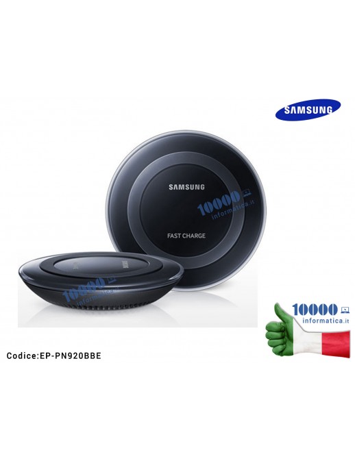 Ricarica Wireless Pad SAMSUNG Galaxy S6 Edge + Plus [NERO] Veloce Fast Charging