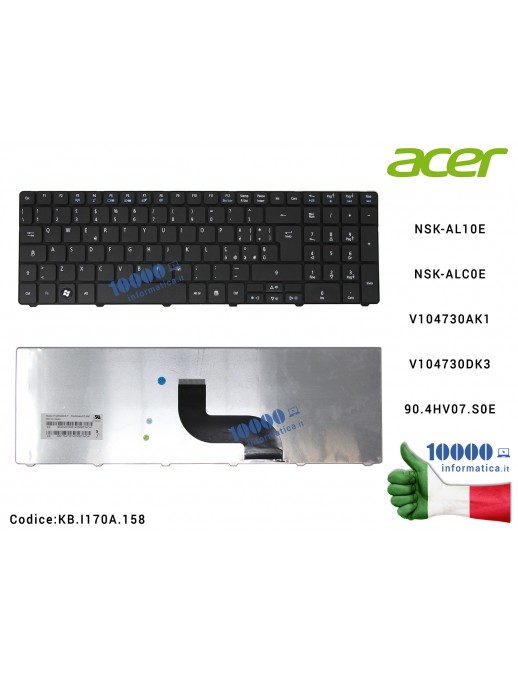Tastiera Italiana ACER Aspire 5820T 5553G 5551 5625 5736Z 5741G 5745 5810T 5750ZG 5750Z 5820TG 5820TZ NSK-AL10ENSK-ALC0E KB.I170