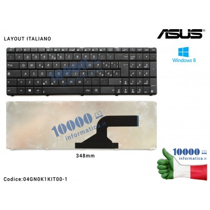 04GN0K1KIT00-1 Tastiera Italiana ASUS (NERA) N53 N53J N53JN P52 P52J P52JC P52F N53S N53SV AENJ2I01210 9A.N6VSQ.20E 04GN0K1KIT00