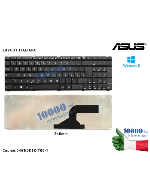 Tastiera Italiana ASUS (NERA) N53 N53J N53JN P52 P52J P52JC P52F N53S N53SV AENJ2I01210 9A.N6VSQ.20E 04GN0K1KIT00
