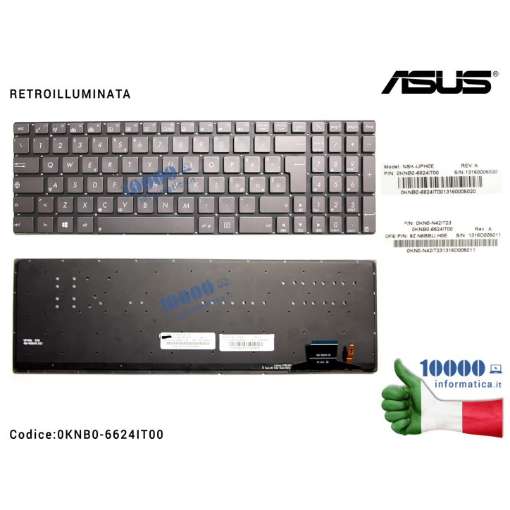Tastiera Italiana ASUS UX51VZ U500VZ [SENZA FRAME] (RETROILLUMINATA)