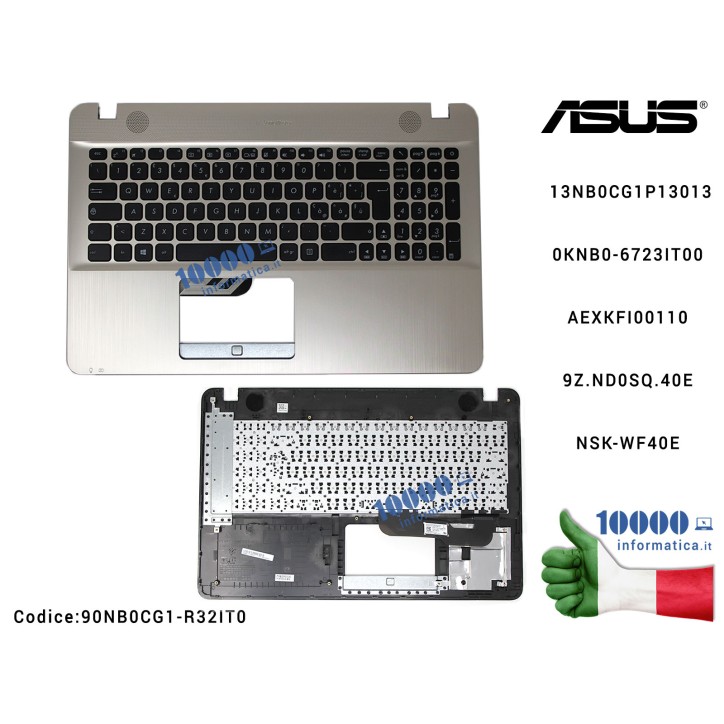 Tastiera Italiana Completa di Top Case Superiore ASUS VivoBook Max F541 X541 [GOLD] F541N F541NA F541S F541SC F541U F541UA F541U