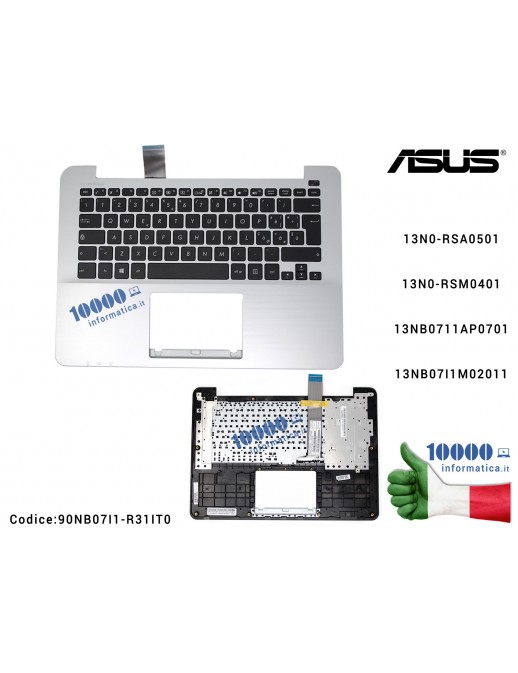 Tastiera Italiana Completa di Top Case Superiore ASUS X302L X302LA X302LJ F302L F303LA 13N0-RSA0501 13N0-RSM0401 13NB0711AP0701