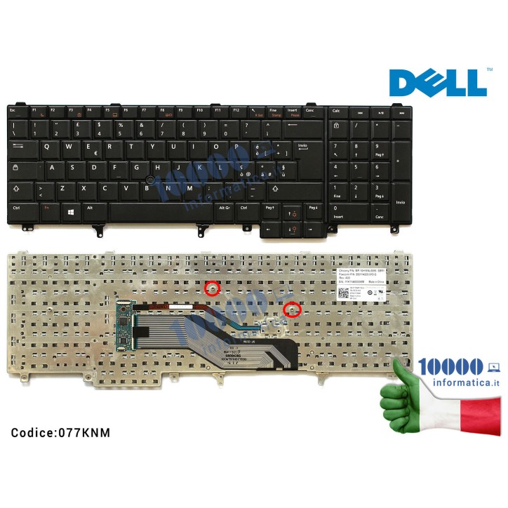 Tastiera Italiana DELL Latitude E6520 E6530 E6540 Precision M4600 M4800 M6600 (CON PUNTATORE MOUSE) PK130FH2E14
