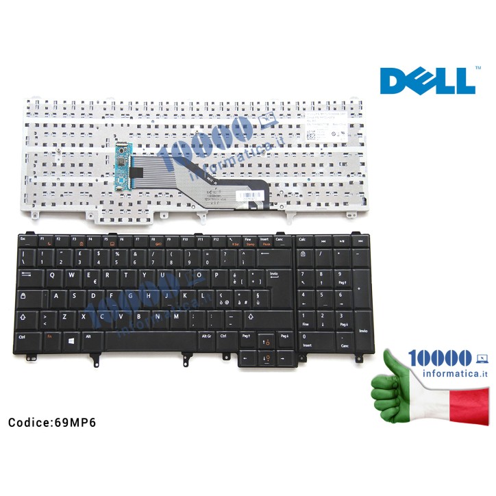 Tastiera Italiana DELL Latitude E6520 E6530 E6540 Precision M4600 M4800 M6600 (SENZA PUNTATORE MOUSE) PK130LH2E14 Tastiera Italiana DELL Latitude E6520 E6530 E6540 Precision M4600 M4800 M6600 (SENZA PUNTATORE MOUSE) PK130LH2E14