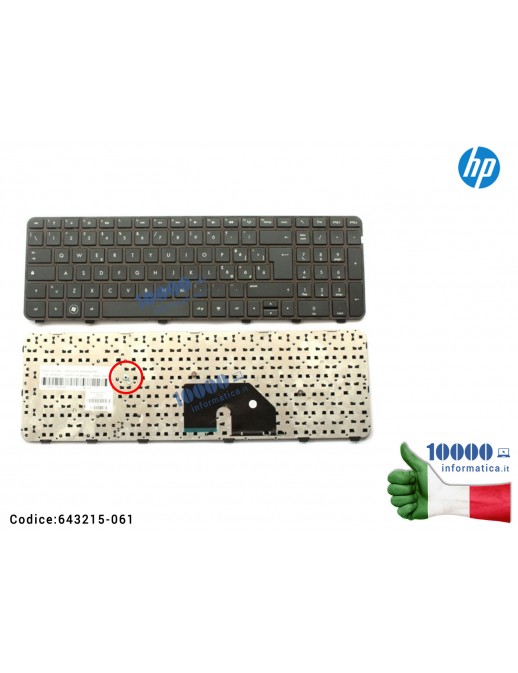 Tastiera Italiana HP DV6-6000 DV6-6100 DV6-6200 DV6-6B DV6-6C DV6-6T [NERO] 643215-061 665937-061 639396-061 665326-061