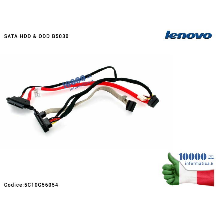 Cavo Connettore Hard Disk SATA HDD & ODD B5030 LENOVO B50-30 B50-35 (Touch) All-in-One (F0AU) SPM10524081103 5C10G56054 350.0110