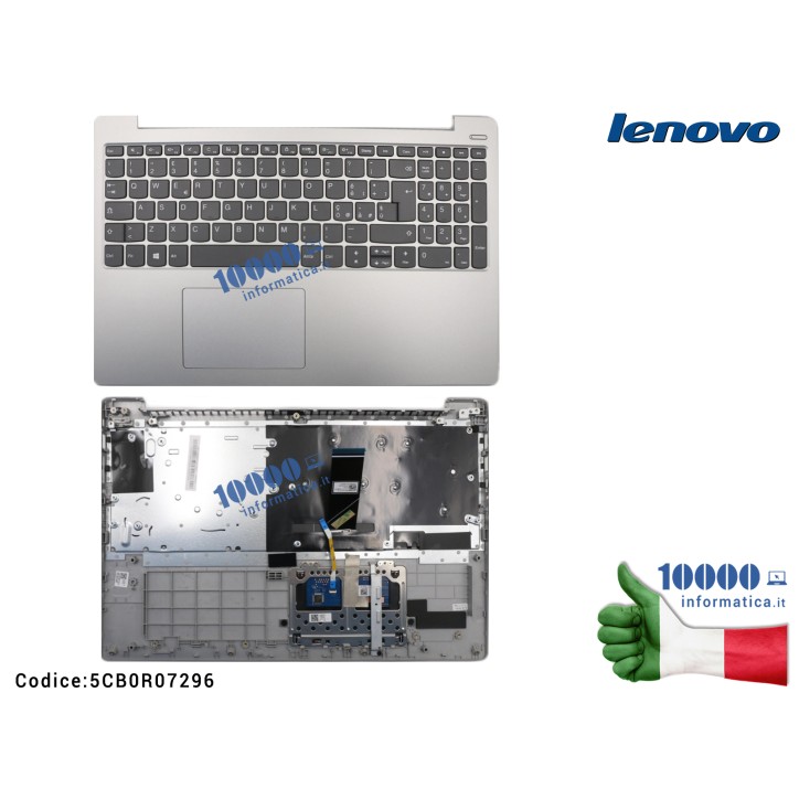Tastiera Italiana Completa di Top Case Superiore LENOVO [Platinium Grey] IdeaPad 330S-15IKB (81F5) 5CB0R07296