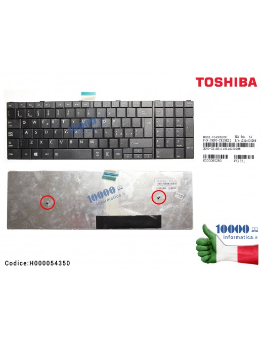 Tastiera Italiana TOSHIBA Satellite C50 C50-A C50D C50D-A C55DT C50DT-A C55 C55D C55-A (NERO) V143026CK1 H000053940