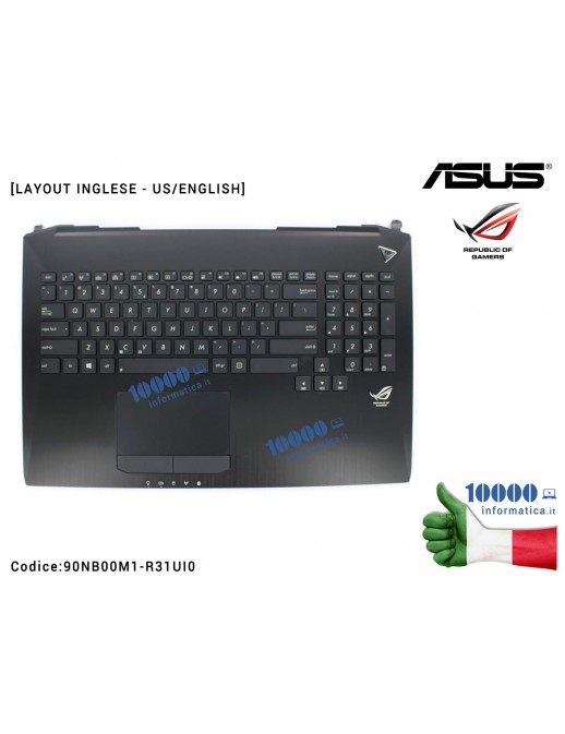 Tastiera Straniera Completa di Top Case Superiore ASUS ROG G750JX G750JW G750 G750JH G750JM G750JS G750JY G750JZ [LAYOUT INGLESE