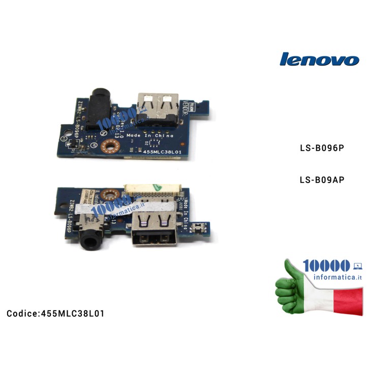 USB Board LENOVO IdeaPad B50-70 B50-80 B50-30 B40-45 B40-70 305-15IBD 305-15IBY LS-B096P LS-B09AP 455MLC38L01