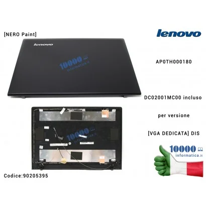 90205395 Cover LCD LENOVO IdeaPad [NERO Paint] Z50-70 Z50-75 G50 G50-30 G50-70 G50-45 G50-80 AP0TH000180 + Cavo Flat DC02001M...