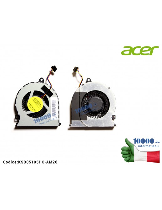 Ventola di Raffreddamento Fan CPU ACER Aspire 3750 3750G 3750ZG FAJ7 13N0-YAA0J02