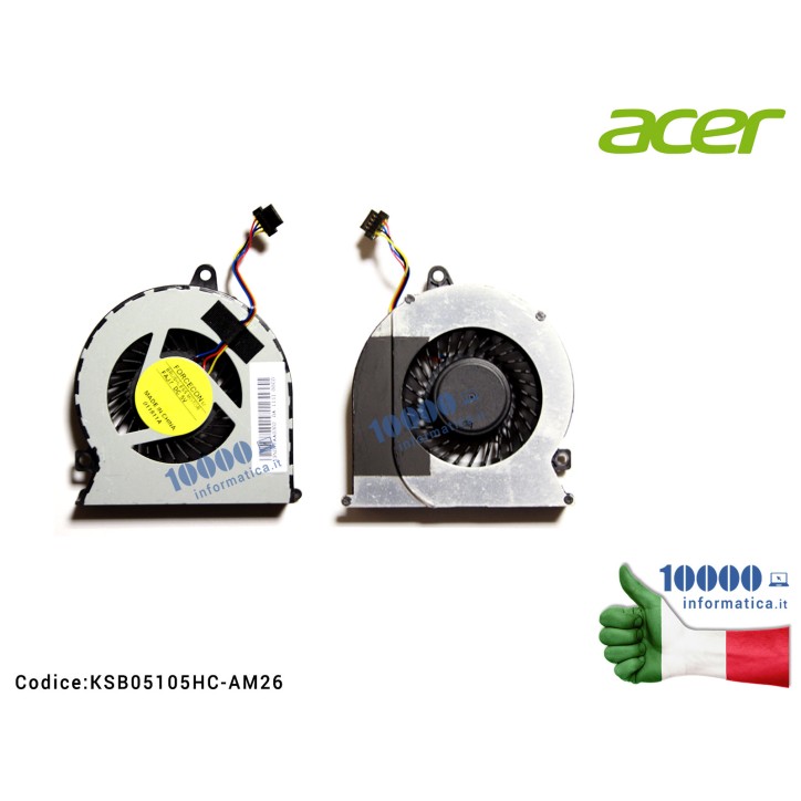 Ventola di Raffreddamento Fan CPU ACER Aspire 3750 3750G 3750ZG FAJ7 13N0-YAA0J02