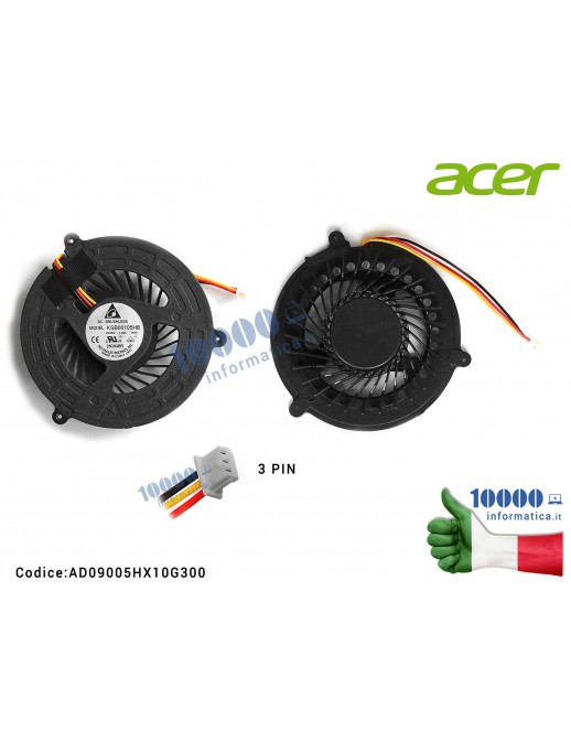 Ventola di Raffreddamento Fan CPU ACER Aspire 5350 5750 5750G 5755 V3-571G V3-551G [VERSIONE 2]