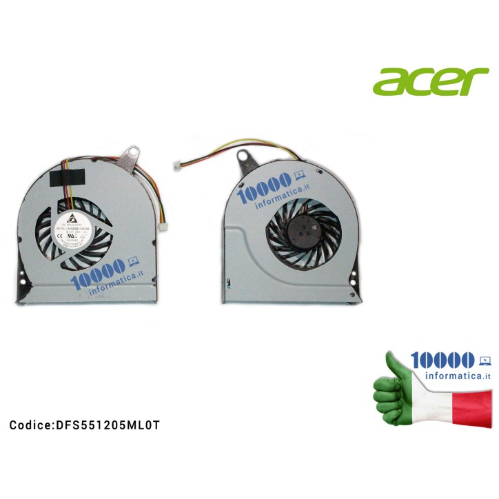 Ventola di Raffreddamento Fan CPU ACER Aspire V3 V3-731 V3-731G V3-771 V3-771G