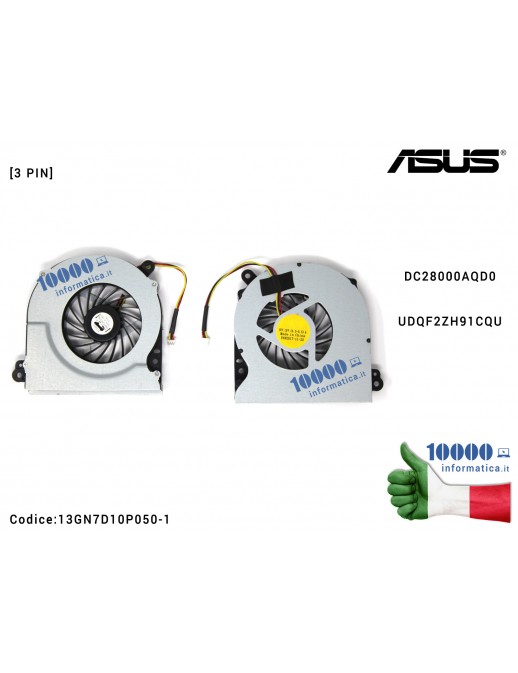 Ventola di Raffreddamento Fan CPU ASUS A75V K75A K75V K75VD K75VJ K75VM K95V K95VJ DC28000AQD0 UDQF2ZH91CQU