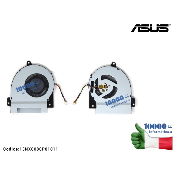 Ventola di Raffreddamento Fan CPU ASUS Asus ASUSPRO P2520L P2520LA P452L P452LA P452LJ P452SA P452SJ P552L P552LJ P552S P552SA P552SJ