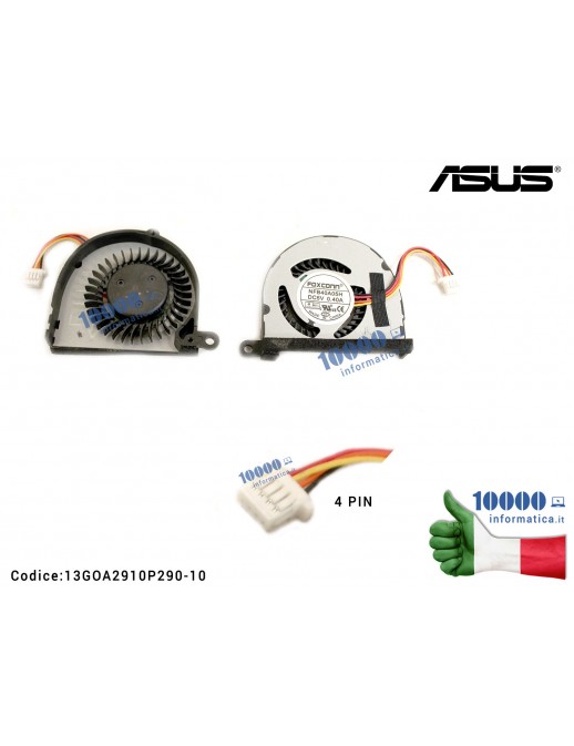 Ventola di Raffreddamento Fan CPU ASUS EeePC 1011PX 1015 1015PD 1015PEM NFB40A05H