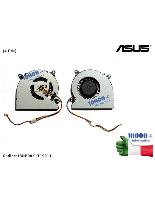 Ventola di Raffreddamento Fan CPU ASUS G550JK N550 N550J N550JK N550JV N550LF N750 N750JK N750JV MF60070V1-C180-S9A (4 PIN)