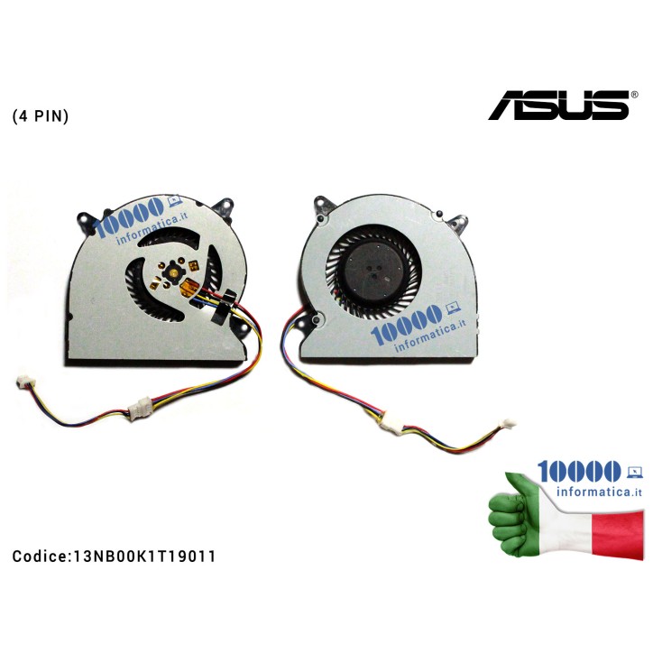 Ventola di Raffreddamento Fan CPU ASUS G550JK N550 N550J N550JK N550JV N550LF N750 N750JK N750JV MF60070V1-C180-S9A (4 PIN)
