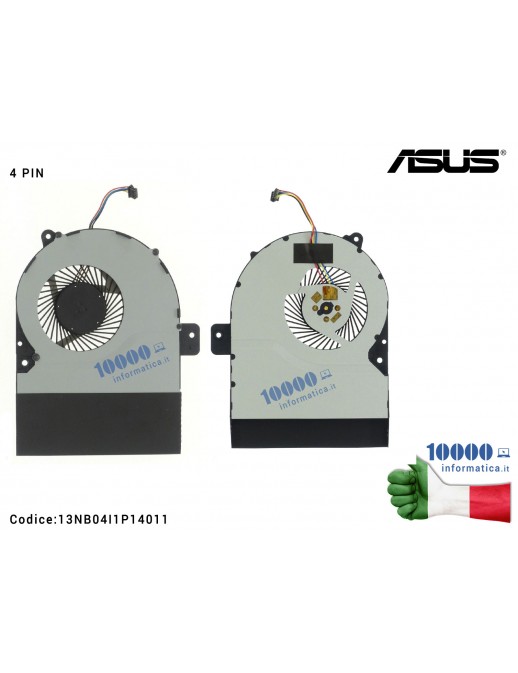 Ventola di Raffreddamento Fan CPU ASUS X751 X751M X751MA X751L X751LD X751LB (4 PIN)