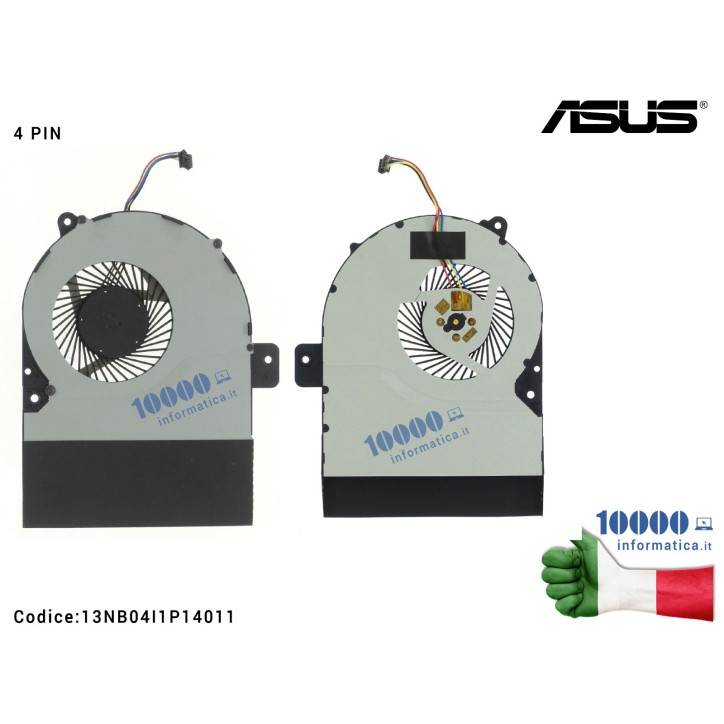 Ventola di Raffreddamento Fan CPU ASUS X751 X751M X751MA X751L X751LD X751LB (4 PIN)