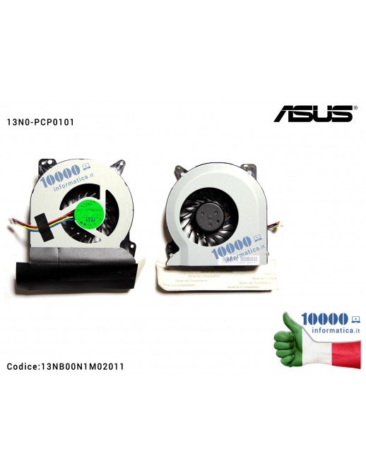 Ventola di Raffreddamento Fan CPU ASUS [25 mm] G750 G750JW G750J G750JX G750JH G750JM (4 PIN) AB07512HX26DB00 00CWG750