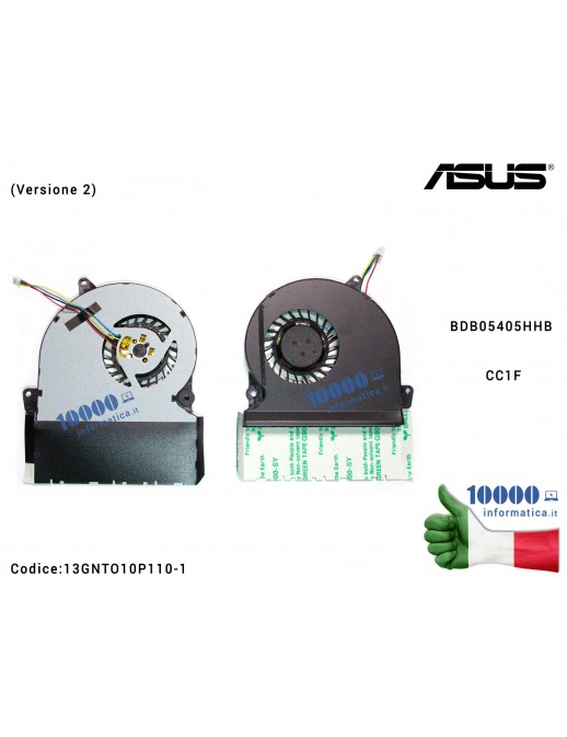 Ventola di Raffreddamento Fan CPU ASUS [Versione 2] U32V U32VM U32 U32JC U32U U32VJ X32U X32V U82V BDB05405HHB CC1F