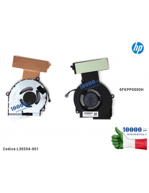 Ventola di Raffreddamento Fan CPU HP 15-DC 15-DC0004TX 15-DC0005 15-DC0007 15-DC0009 15-DC0011 15-DC0013TX 0FKPP0000H Right L243