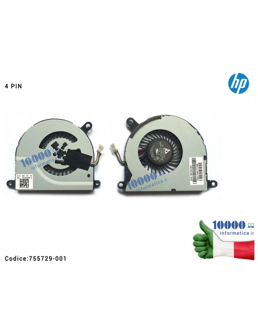 Ventola di Raffreddamento Fan CPU HP Pavilion 11-N X360 310 G1 EG50050S1-C470-S9A