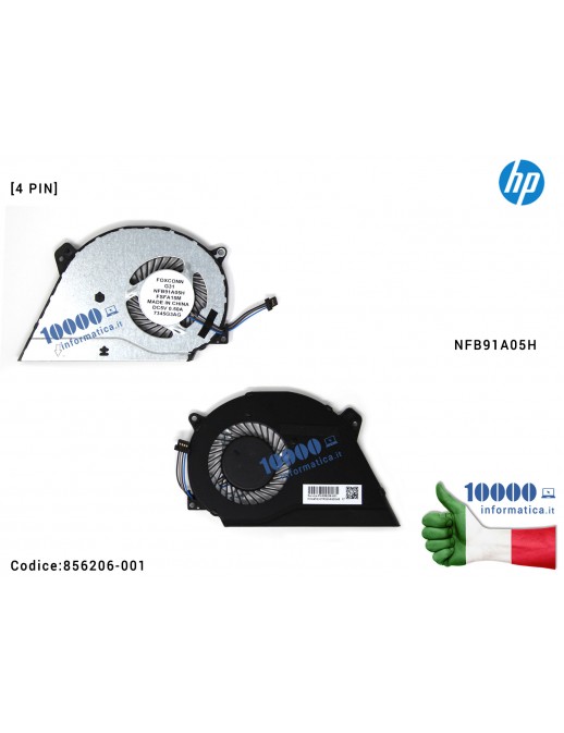 Ventola di Raffreddamento Fan CPU HP Pavilion 14-AL 14-AL125TX 14-AL100 [4 PIN] NFB91A05H
