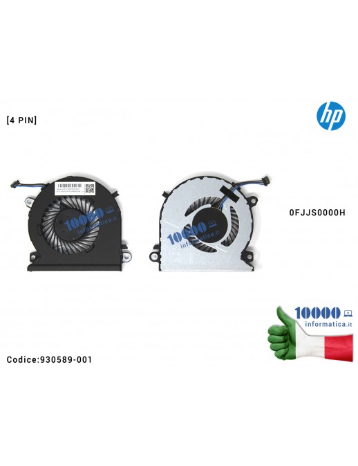 Ventola di Raffreddamento Fan CPU HP Pavilion 15-CB 15T-CB 15-CB000 [4 PIN] 926875-001 926876-001 930589-001 930615-001 0FJJS0000H