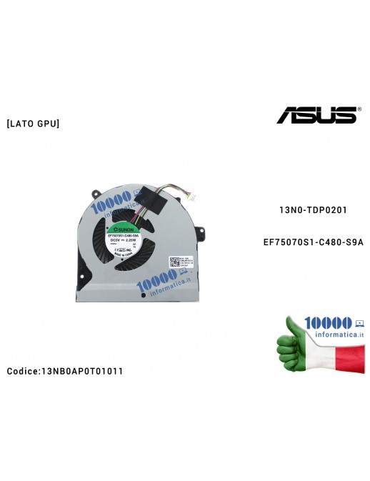 Ventola di Raffreddamento Fan GPU ASUS ROG Strix GL502VT GL502V 13N0-TDP0201EF75070S1-C480-S9A