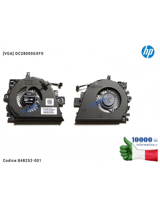 Ventola di Raffreddamento Fan VGA HP Zbook 15 G3 15 G4 17 G3 DC28000GXF0 848252-001