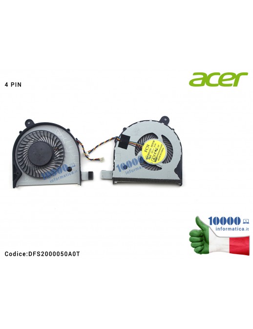 Ventola Fan CPU ACER Aspire V3-371 V3-371G [4 PIN] DFS2000050A0T FG0D