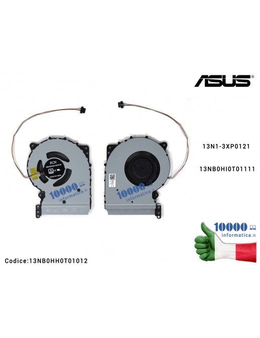 Ventola Fan CPU ASUS F507U X507 X507LA X507MA X507U X507UA X507UA 13N1-3XP0121 13NB0HI0T01111