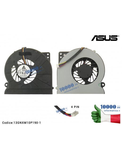 Ventola Fan CPU ASUS K62 K52 P52 N61 N61V N61W N61J N61JV N61JQ N61VG K72D K72DR A52J