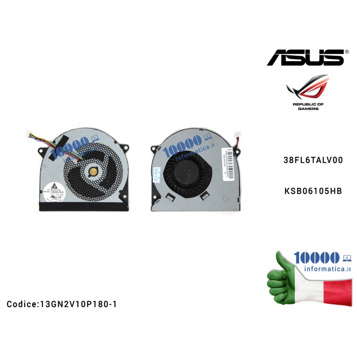 Ventola Fan CPU ASUS ROG G75 G75V G75VW G75VX G55VW G55 KSB06105HB 38FL6TALV00 13GN2V10P180-1
