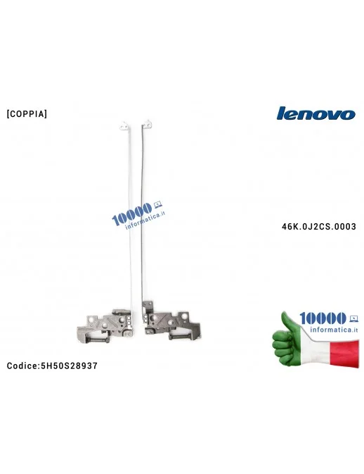 5H50S28937 Cerniere Hinges LENOVO IdeaPad Slim 1-14AST-05 (81VS) [COPPIA] 46K.0J2CS.0003 5H50S28937 Cerniera Hinge