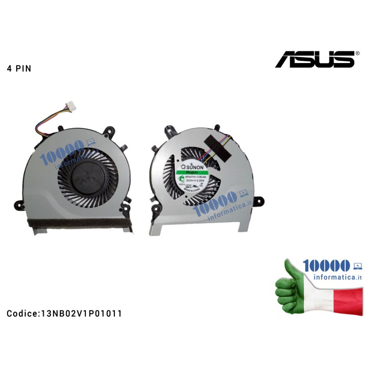 Ventola Fan CPU ASUS VivoBook S451 S451LA S451LB A451 A451C A451CA A451L A451CM A451LA (4 PIN) MF60070V1-C190-S9A 13NB02V1P01011