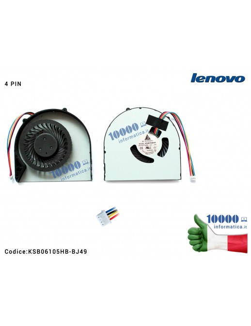 Ventola Fan CPU LENOVO B480 B480A B485-B490 B590 M490 M495 E49 KSB06105HB-BJ49