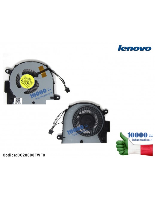 Ventola Fan CPU LENOVO IdeaPad 500-15 500-15ISK Z41-70 Z51-70 Y50C DC28000FWF0 DFS561405PL0T