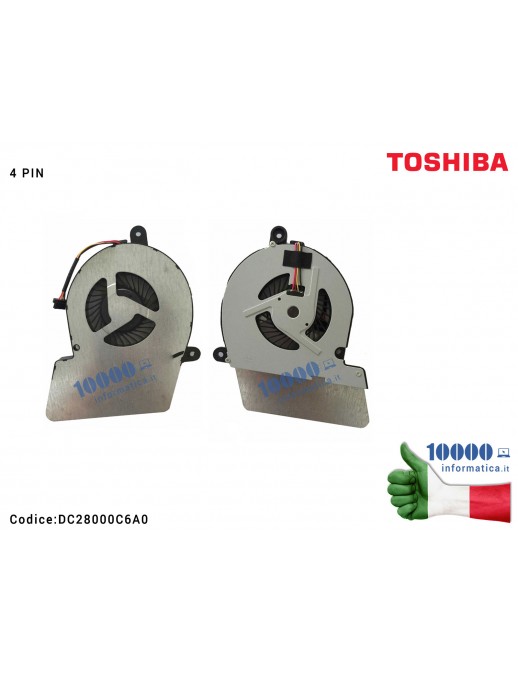 Ventola Fan CPU TOSHIBA Satellite U900 U940 U945 (4 PIN) AY06505HX14D300 AB07505HX07KB00