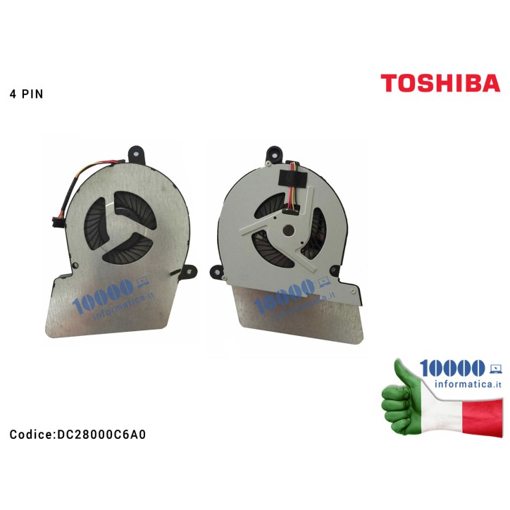 Ventola Fan CPU TOSHIBA Satellite U900 U940 U945 (4 PIN) AY06505HX14D300 AB07505HX07KB00