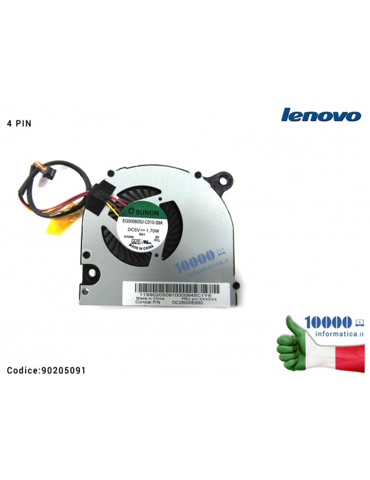 Ventola Fan LENOVO All In One C260 TA000-13013N 90205092 DC28000E8S0 EG50060S2-C010-S9A